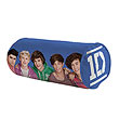 1D Group Photo Blue Bolster Pillow